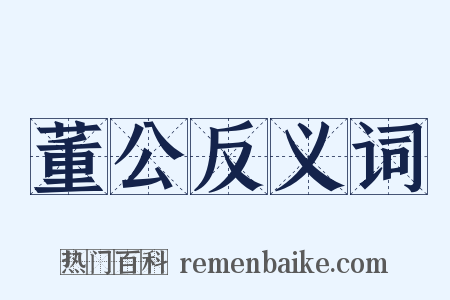 董公反义词是什么意思的图片